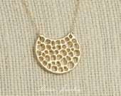 Gold Moon Necklace - Moon Jewelry - Gold Chain - Reina Jewelry
