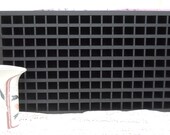 153 Black Curio, Woodworking, Art Deco Custom Storage, Hair Salon Product Display, 16 .75" h x 31.5" w x 5" deep, Artist Storage