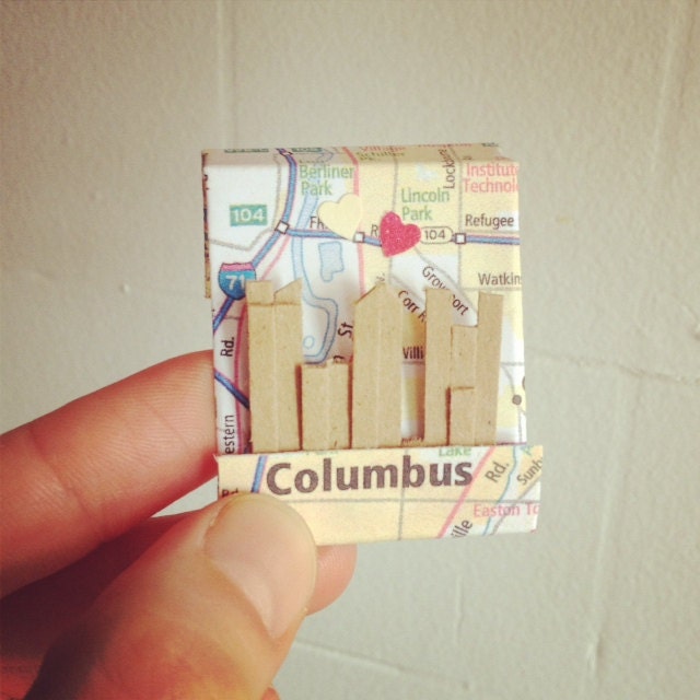 70 Matchbook Map City Wedding Favors