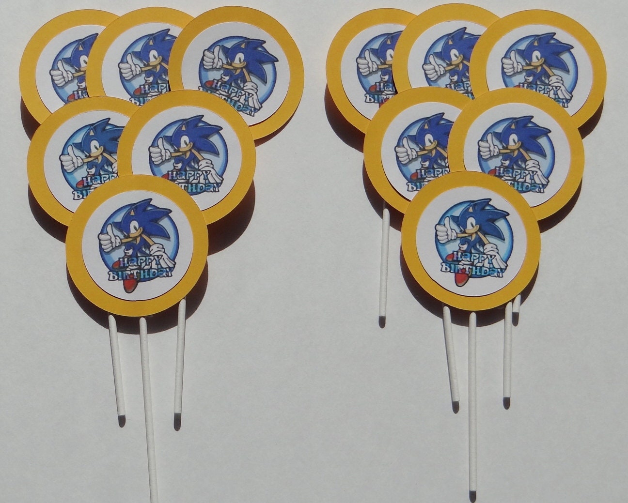 Cupcake Topper (Set of 12) Sonic Theme
