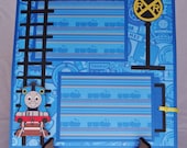 Thomas The Train Single 12 x 12" Premade Scrapbook Page