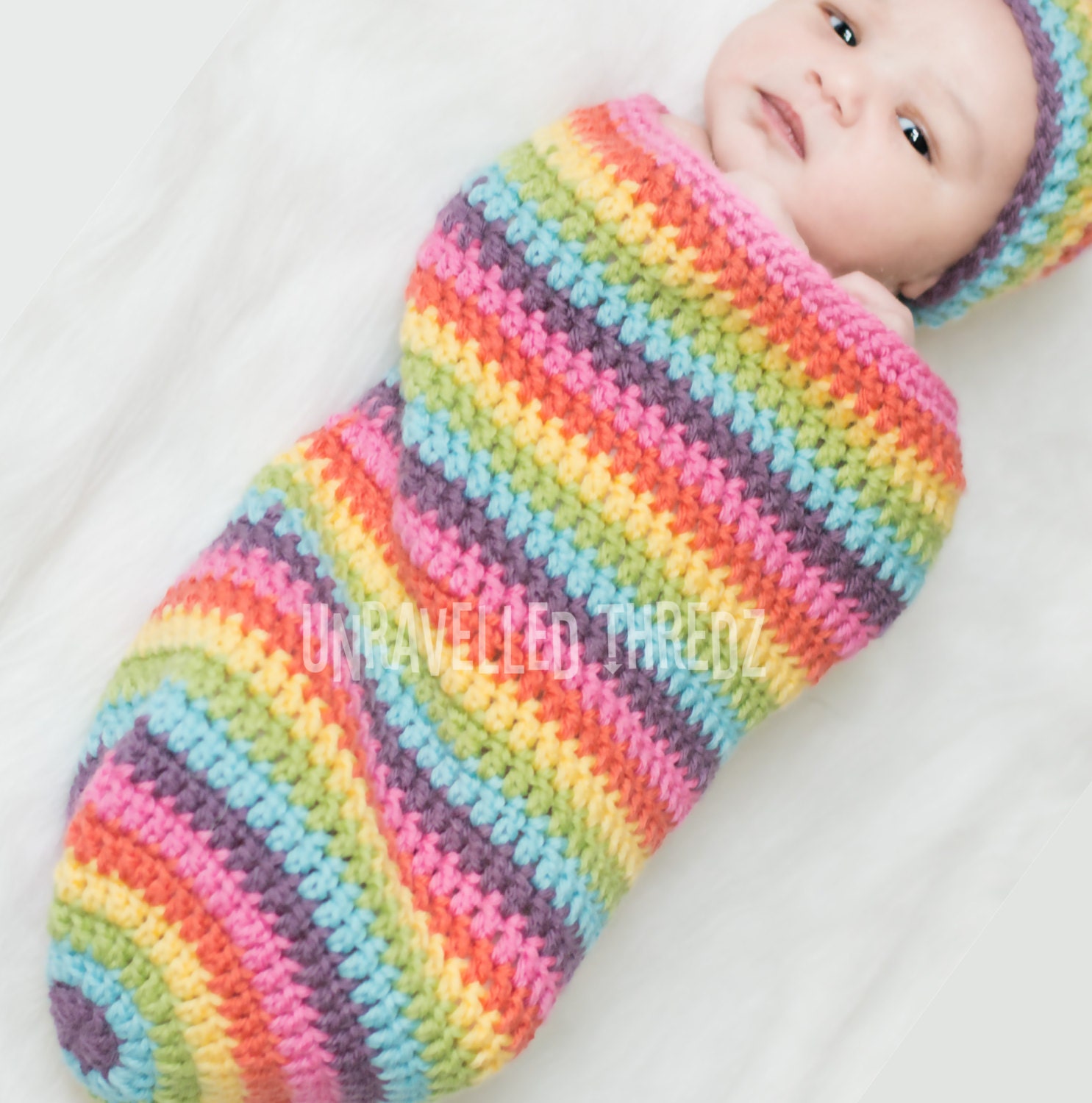 Rainbow Baby Cocoon- Multicolor Baby Girl Newborn Cocoon Baby Sack