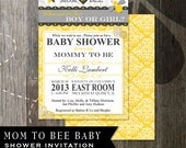 Baby Shower Mom to bee - Baby shower invitation - boy or girl - gender reveal party - digitable printable