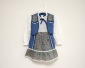 Vintage 1970s/80s Western-style girl's dress