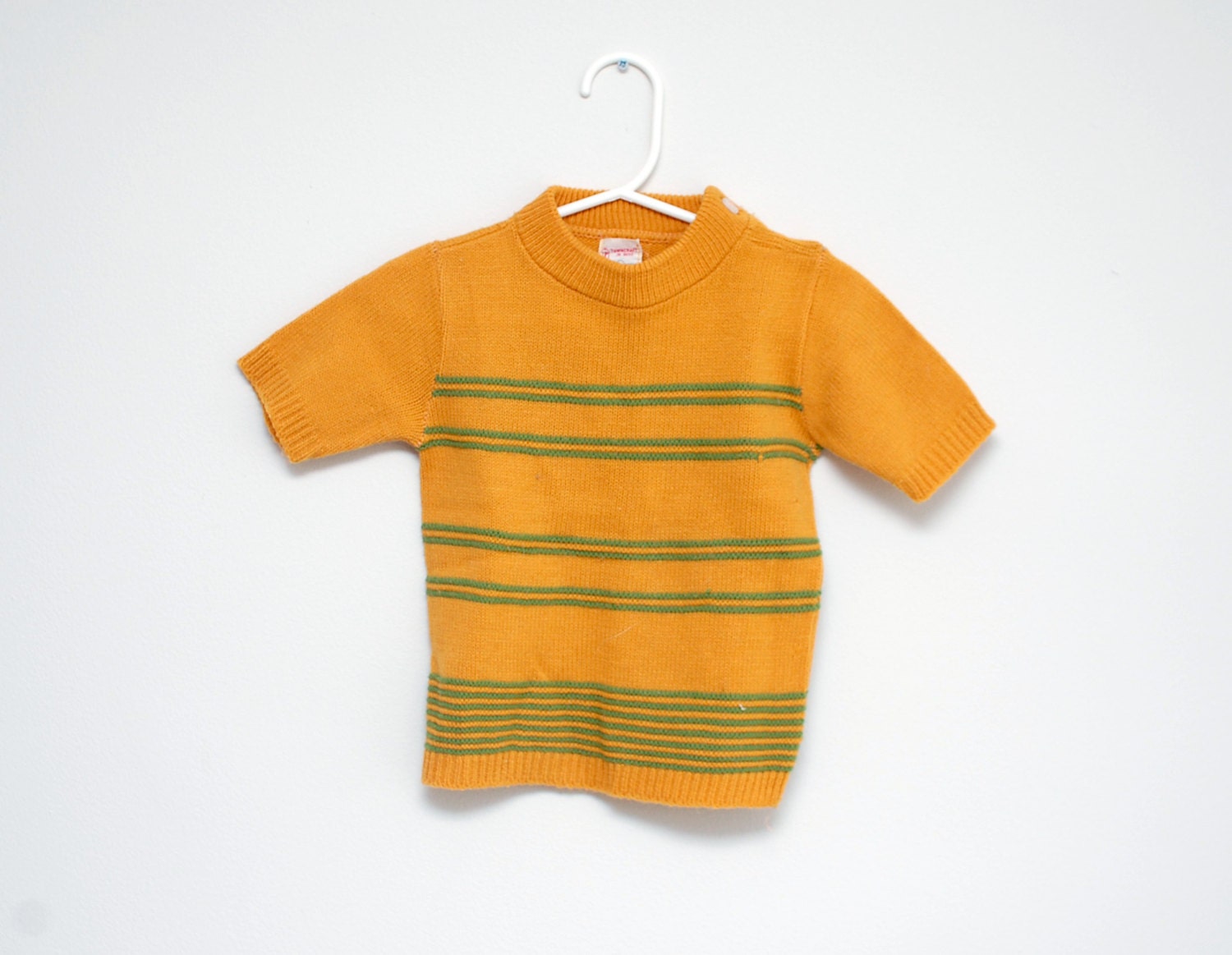 Vintage 1960s/70s short-sleeve striped sweater