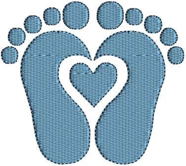 Mini Baby New Baby New Arrival Babies Footprints Mommy Embroidery Design Pattern