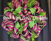 Summer Wreath, Wreath, Deco Mesh Wreath, Deco Mesh, Spring Wreath, Burlap Wreath, Burlap, Spring, Summer