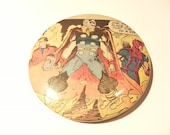 Thor, Hawkeye - Unique Handmade Button made from Vintage Comic Book