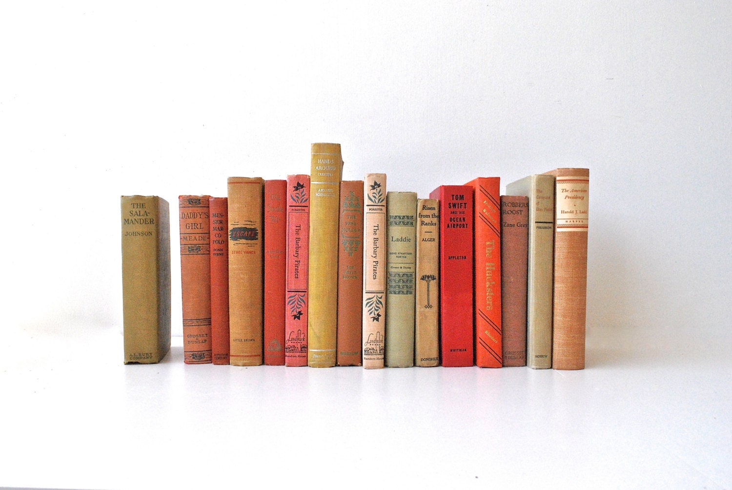 Red Orange Book Collection - Vintage Home Decor
