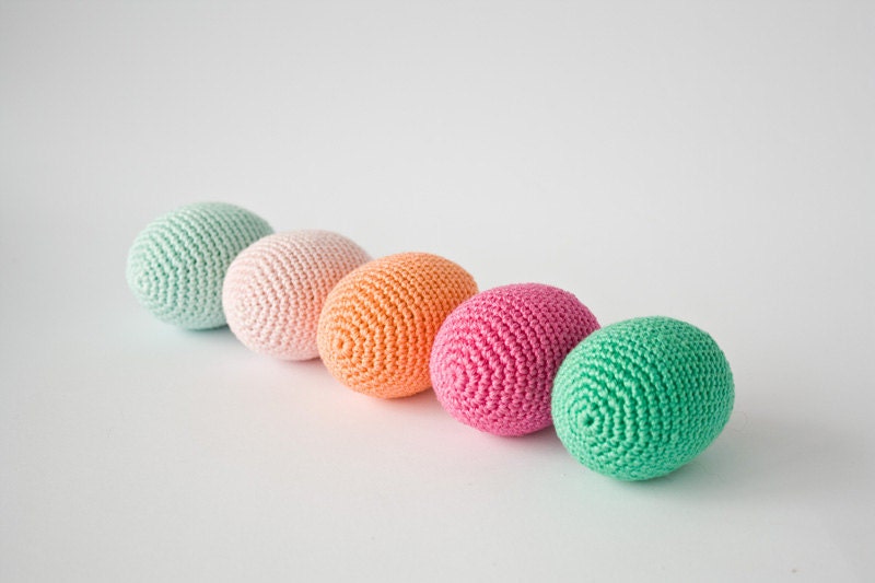 Crochet Easter Egg (1 pc) - Choose Your Color, Pastel - Easter Decoration, Waldorf, Montessori, Nature Table - FrejaToys