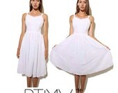 70s LOVELY LACE ruffle boning corset bodice white full circle skirt prairie folk dress cut out gown summer spring XS S