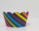Rainbow Striped Cupcake Wrappers Il_170x135