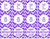 Printable DIY Pink Chevron Birthday Cupcake Toppers Il_170x135
