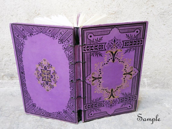 Custom Wedding Guestbook , Personalized Sign In Book made from an Upcycled Antique French Book