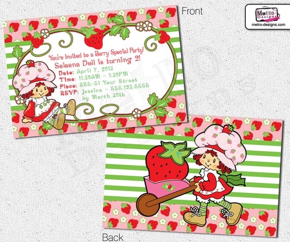 Original Strawberry Shortcake - D.I.Y Invitations Il_570xn