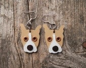Earrings Jewelry American Staffordshire Terrier Staffie Dog Breed Pet Lover Aluminum Custom Rivets