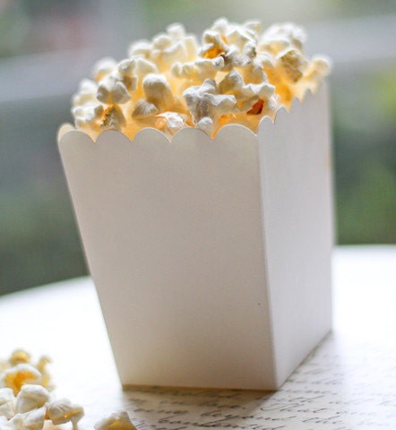 White Popcorn Box