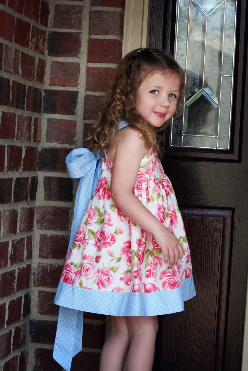 2T to 4T - Sweet Rose Dress - Summer Girls Dress - Tea Party - Ruffle Dress -  Girls Dress Pattern - Custom Made -  KK Children Designs
