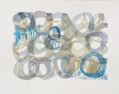 Cross aquatic rounds (original watercolor)