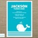 First Birthday Invitation - Whale Invitation - Nautical Birthday - 1st birthday invitation - Baby Shower Invitation - DIY Printable