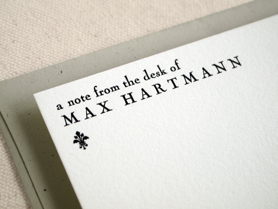 Personalized Letterpress Stationery - Classic Custom Note Cards - Engraver (30)
