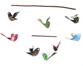 Baby Mobile - Bird Mobile - Handmade - hanging mobile for babies and children - crib mobile - nursery art decoration mobile