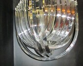 Mid-century, Lucite Chandelier, 1950's, 1960's, Vintage ceiling light, rare, Hollywood Regency, Italy