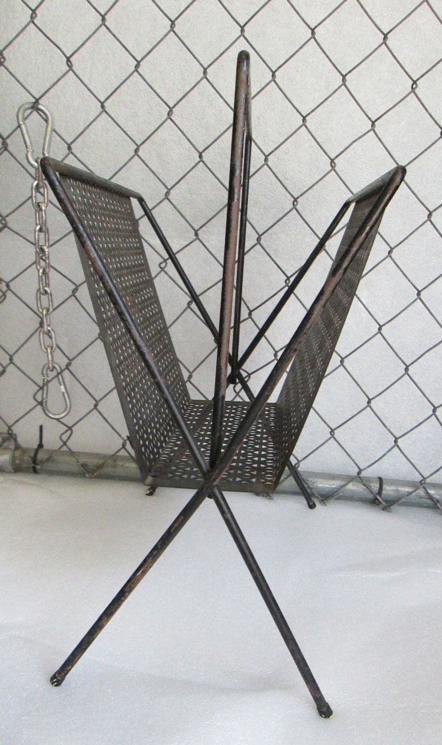 Eames Eras, Mid Century Modern Black Metal Magazine Rack, Wire book rack, color choices