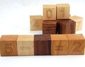 14 Math and Counting Numbers Blocks - Organic Building Blocks, Natural Number Block Toys