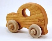 Vintage Love Bug Wooden Toy Car - Organic and Eco Freindly Fun for Little Ones