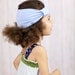 Little Girl's Turband Headband Wide Hair Bands for Girls Babies Teens in Periwinkle Blue