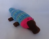 Blue Platypus Plush Toy, Platypus Stuffed Animal, Platypus Stuffed Doll, Sock Monkey