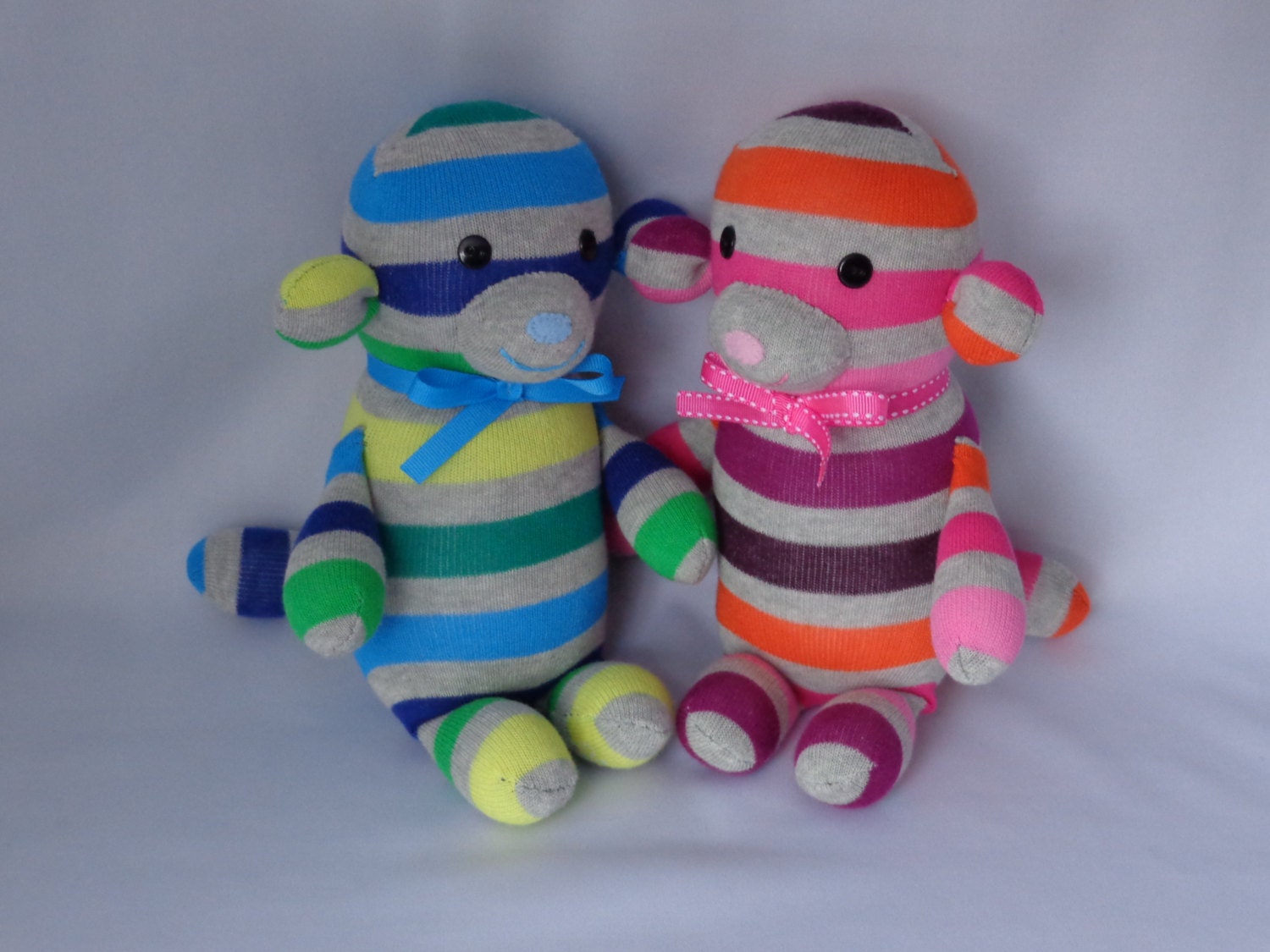 Sock Monkey, Monkey Plush Toy, Monkey, Stuffed Doll