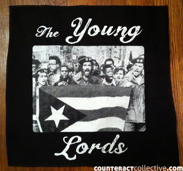 The Young Lords: Latino activist screenprinted back patch