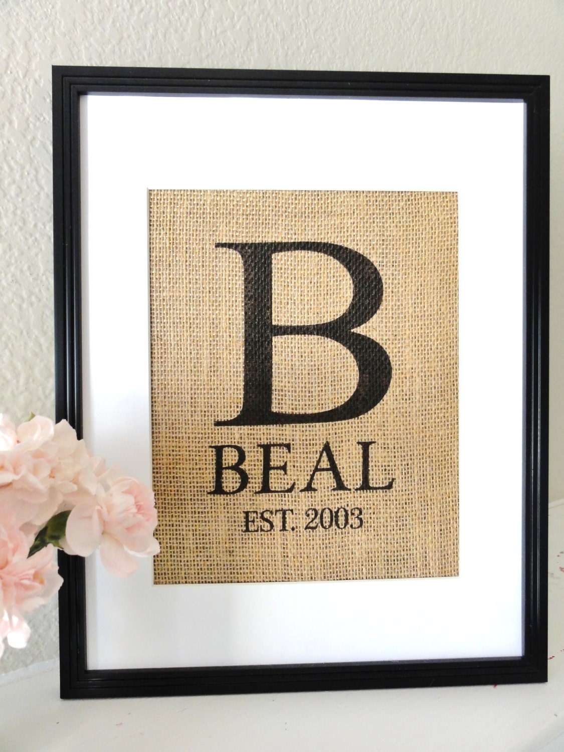 Buy announcements gift ideas - Personalized MONOGRAM, Last Name and Est. Date, Great gift idea for  Weddings, Engagements, Showers, Announcement