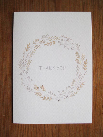 Autumn Grasses 'Thank you' Greetings Card