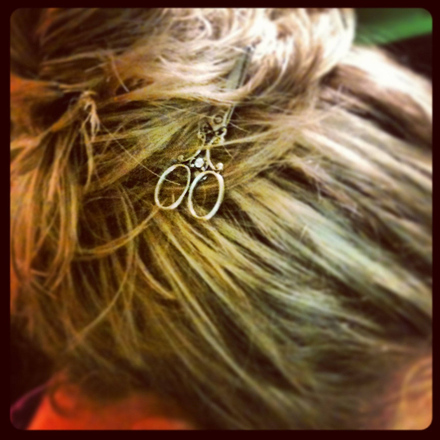 Shiny Silver Scissor Necklace with matching Bobby pin gift / present / hairdresser / hair stylist