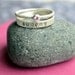 Mother's Birthstone and Name Ring Single Stacking Set in Sterling Silver