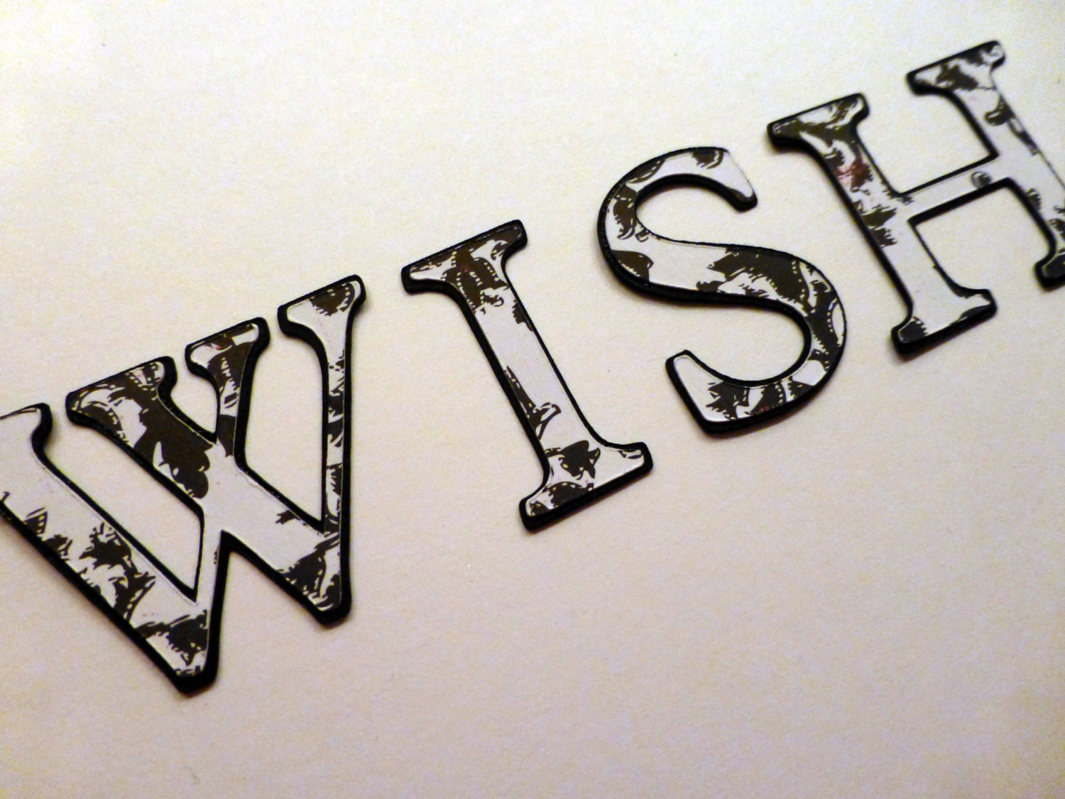 Embellishment Words for Scrapbooking, Card Making, Crafts- Wish Die Cut Word - Wedding, Valentine