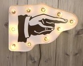 Arrow hand sign marquee light - HitandMissLimited