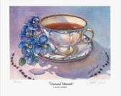 Orchid Teacup Print, Treasured Moments, 5x7 Sm Art Print