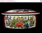 50% OFF Satsuma Japan Covered / Trinket Box with  Peacock Pattern
