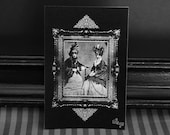 Digital art print card - Masked Victorian Ladies, digital collage by Vae Nox