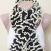 Frilly scarf, women accessory, 2013 fashion, Brown Cream Knit Scarf Fall Fashion Frilly scarf Ruffled Scarf, Valentine gift.