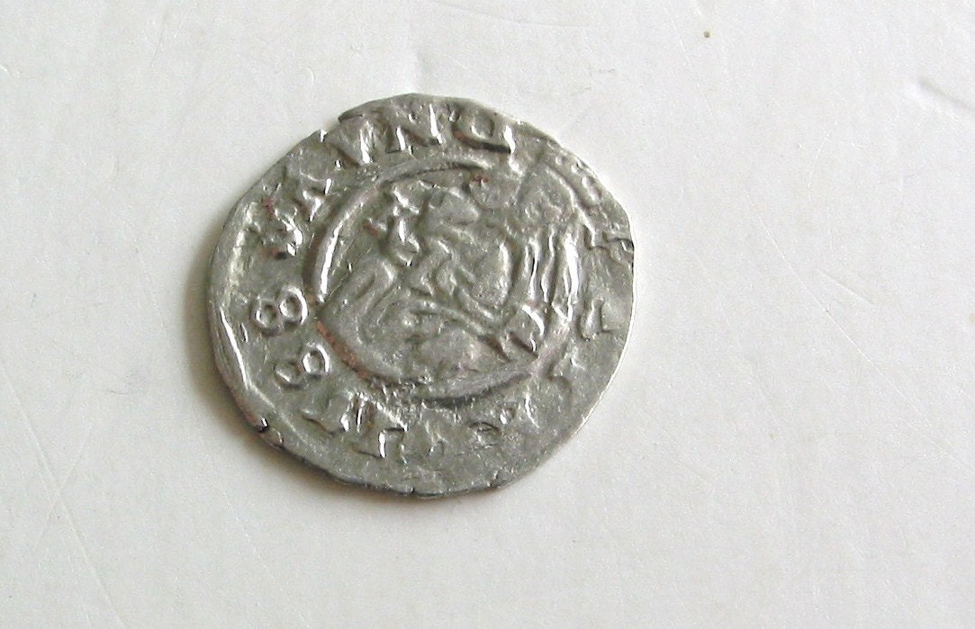 1588 Hungary, silver denar. Madonna & christ child, early dated coin, Christian coin, Medieval times, unique gift, vestiesteam