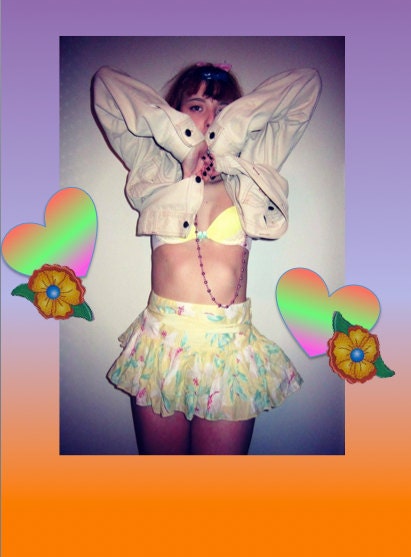 Yellow Floral Princess Skirt