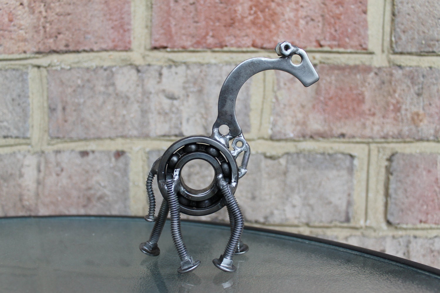 Shorty The Giraffe, Recycled Metal Sculpture