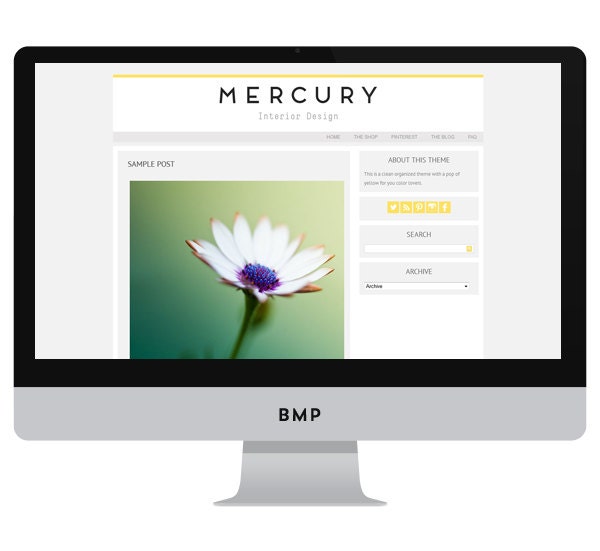 Mercury- 2 column Wordpress.org or Blogger Theme