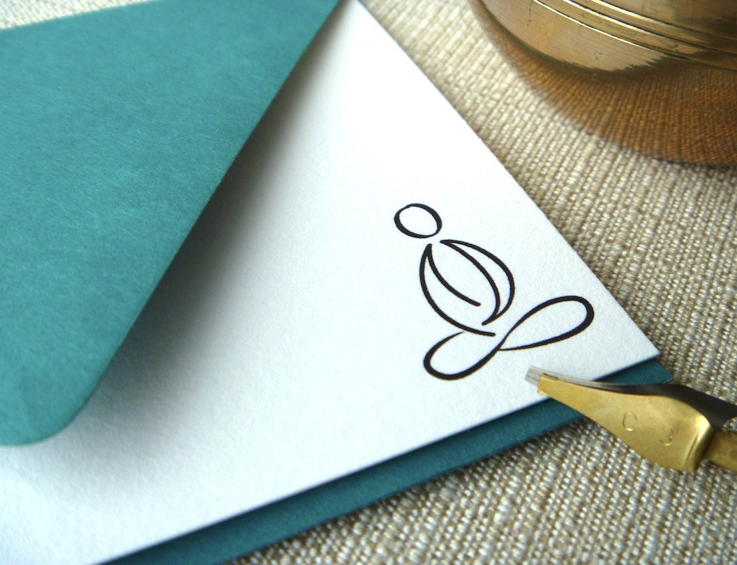 Yoga Asana Stationery Note Cards