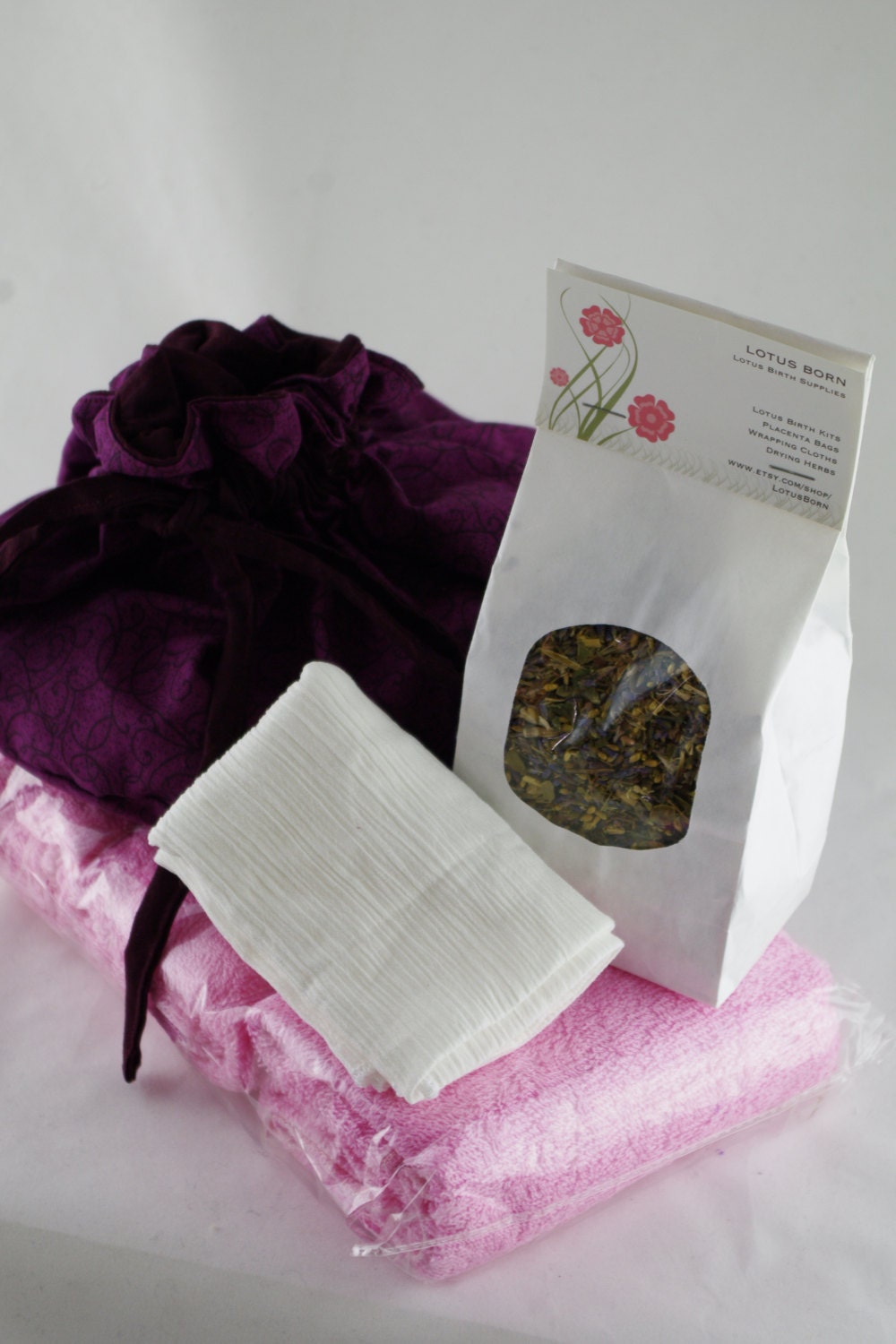 Pink/Purple Lotus Birth Kit for use with Lotus Birth